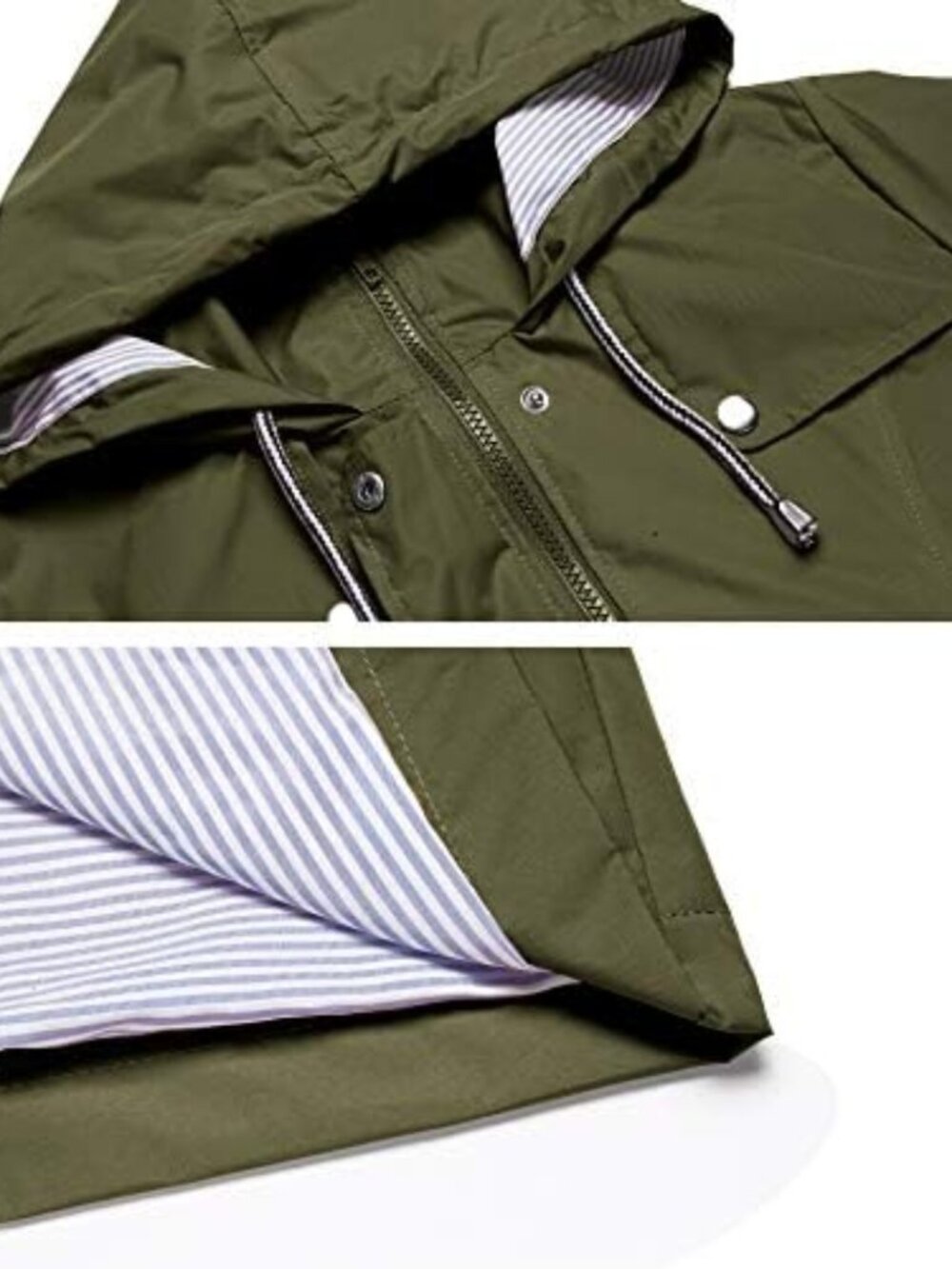 Waterproof Hooded Raincoat for Women | Long Trench Windbreaker Jacket S-XXL - Picture 4 of 5